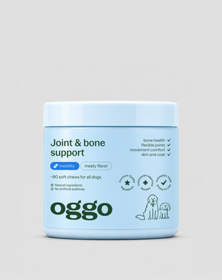 Supliment pentru articulații și oase la câini de rase mari, activi, în vârstă Joint & Bone Support Oggo 180 g - 1