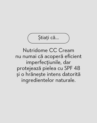 Crema de fata CC opaca SPF 48 cu colagen si uleiuri naturale Nutridome 01 Vanilla Nutridome - 4