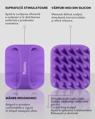 Masor de scalp din silicon moale cu răsucire pentru stimularea microcirculației Twisty - 6