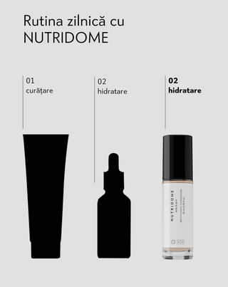 Fond de ten hidratant cu efect iluminator cu acid hialuronic pentru ten masliniu deschis Nutridome - 6
