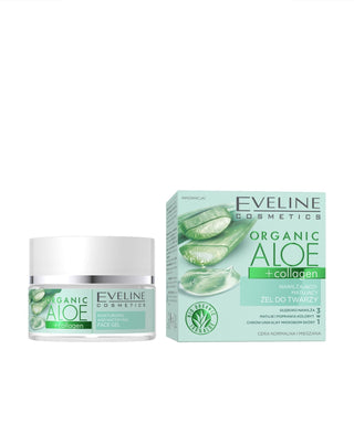 Gel de față hidratant și matifiant cu aloe vera organic și halogen Eveline