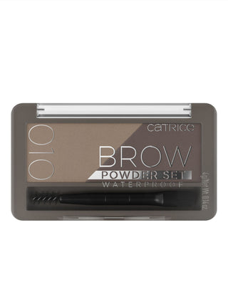 Set rezistent la apă în pudră pentru sprâncene Brow Powder Set 010 de culoare Ash Blond Catrice