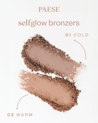 Bronzer presat Selfglow 02 Warm cu ingrediente active pentru conturarea feței Paese - 5