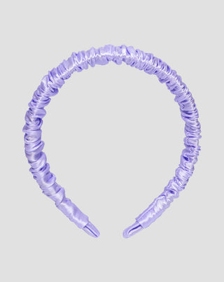 Bentita de par din matase naturala 100% liliac Twisty
