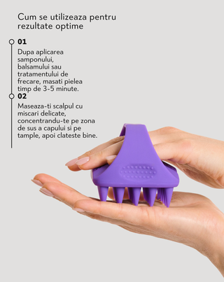 Masor de scalp din silicon moale cu răsucire pentru stimularea microcirculației