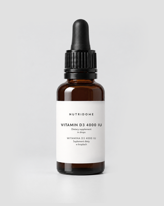 Vitamina D3 în picături 4000 UI/zi pentru imunitate și oase puternice cu vitamina E 30 ml, Nutridome - 1