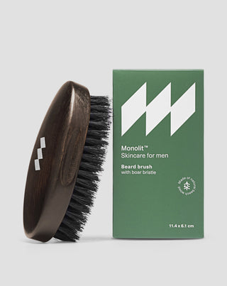 Pumn pentru barbă din lemn de fag cu peri naturali de mistreț Monolit - 4