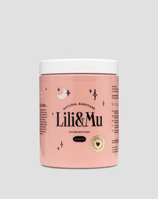 Pudra de baie Lili&Mu cu lapte de capra, jojoba si pantenol pentru mamici