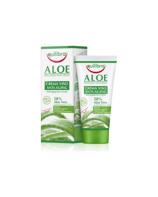 Cremă de față antiîmbătrânire cu aloe cu complex de vitamine A, C și E Equilibra - 1