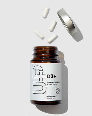 Supliment Up D3+ Vitamina D3 în combinație cu magneziu UP Health Pharma 60 capsule