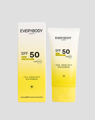 Cremă de față hidratantă cu SPF 50 ridicat și niacinamidă Everybody London - 1