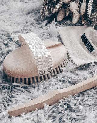 Perie pentru masaj corporal cu fibră de agave de fag și stick Hhuumm detașabil nr. 2 - 2