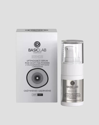 Ser de lifting pentru ochi și pleoape cu 10% complex peptidic și ceramide BasicLab - 1