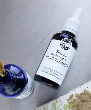 Un ser pentru scalp care stimulează creșterea părului cu un amestec de ierburi indiene BIOUP - 3