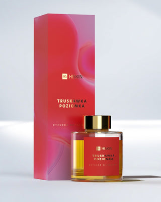 Difuzor de parfum în sticlă, cu bețișoare naturale de rattan cu parfum de căpșuni și fragi HiSkin