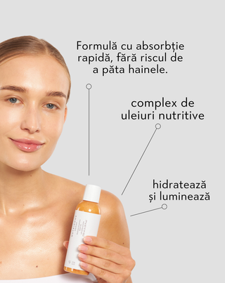 Ulei de corp stralucitor cu efect de stralucire cu ulei de jojoba si ulei de argan Nutridome - 3