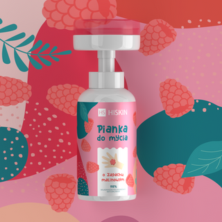 Spumă de baie cu parfum de zmeură pentru mâini și corp pentru copii HiSkin - 2
