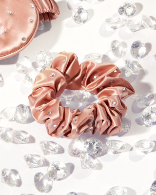 Elastic de păr din mătase cu cristale – rose gold Crystallove - 2