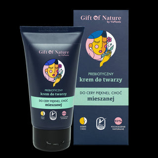 Cremă de față prebiotică pentru ten mixt cu extract de oregano Gift of Nature