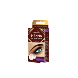 Henna cremoasă maro pentru sprâncene și gene cu ulei de ricin Joanna - 1