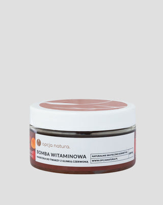 Mască de față și corp Vitamin Bomb cu argilă roșie 100% naturală Opcja Natura - 1