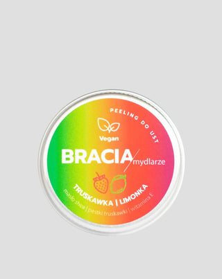 Exfoliant de buze căpșuni cu lămâie verde cu vitamina E hidratant și netezitor Bracia Mydlarze - 1