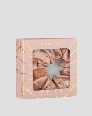 Elastic de păr din mătase cu cristale – rose gold Crystallove - 4