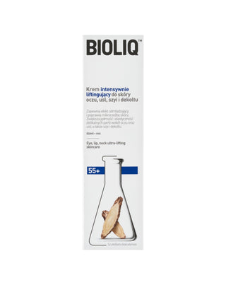 Cremă lifting intensivă pentru ochi, buze, gât și decolteu 55+ Bioliq