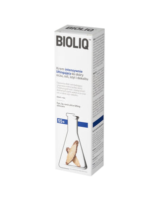Cremă lifting intensivă pentru ochi, buze, gât și decolteu 55+ Bioliq