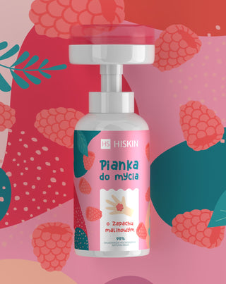 Spumă de baie cu parfum de zmeură pentru mâini și corp pentru copii HiSkin - 2