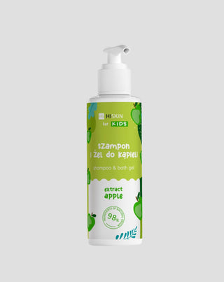 Șampon și gel de corp 2în1 pentru copii, cu miros de măr HiSkin - 1
