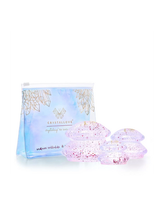 Masaj corporal crystalcup cu bule de silicon cu sclipici Crystallove - 1