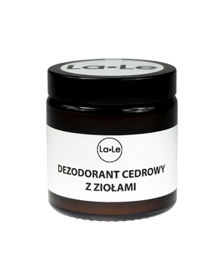 Deodorant organic în cremă - Cedru cu ierburi acțiune antibacteriană, calmant iritație La-Le - 1