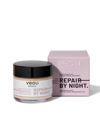 Cremă de față pentru noapte cu protecție lipidică Second skin Repair by night Veoli Botanica