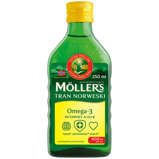 Trank norvegian Moller's cu aromă de lămâie, cu 600 UI de vitamina D3 - 1