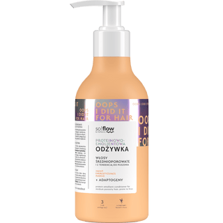 Balsam emolient și proteic pentru păr cu porozitate medie și cu tendință de încrețire so!flow - 1