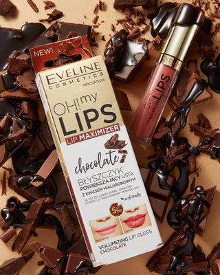 Luciu de buze pentru volum, cu acid hialuronic chocolate Oh! My Lips Lip Maximizer Eveline - 2