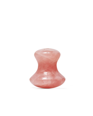 Ciupercă pentru masaj facial din cuarț natural roz Crystallove - 1