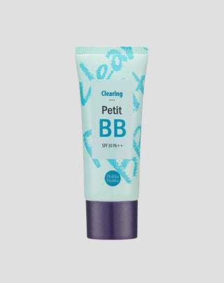 Cremă BB de curățare cu filtru SPF30 Clearing Petit cu extract de ulei de arbore de ceai pentru ten mixt și gras Holika Holika - 1