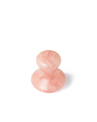 Ciupercă pentru masaj facial din cuarț natural roz Crystallove - 2