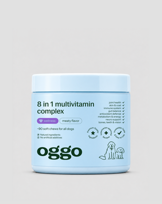 Multivitamine pentru câini 8 în 1 pentru imunitate, blană și vitalitate Oggo 180 g
