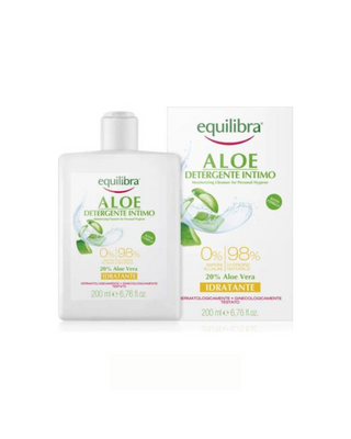 Gel hidratant pentru igienă intimă pe bază de aloe vera fără parabeni și SLS Equilibra - 1