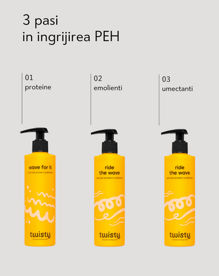 Set de balsamuri PEH proteine, emolienți, umectanți Twisty - 3