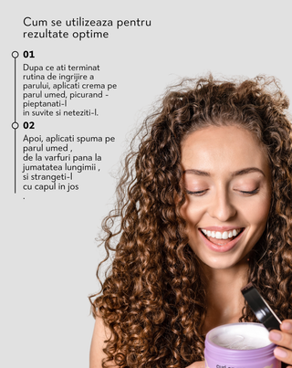 Set spumă + cremă pentru bucle, pentru definirea și stilizarea părului creț și ondulat Twisty - 4