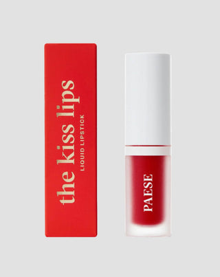 Ruj lichid ușor, mat, fără senzație lipicioasă The Kiss Lips 06 Classic Red Paese