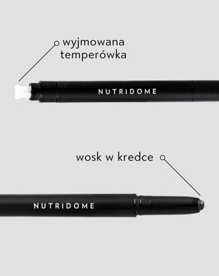 Ceară neagră de sprâncene în creion cu ulei de ricin cu efect de laminare Nutridome - 2