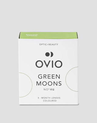 Lentile de contact lunare de culoare verde acvamarin-mentă clare green moons no. 2 Ovio - 1