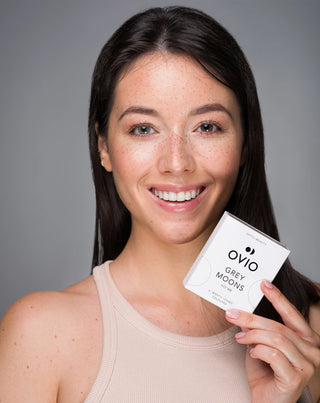 Lentile de contact lunare, colorate gri, zero. 1 Ovio - 2