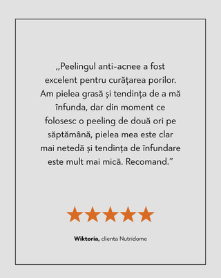 Peeling de față pentru ten acneic cu niacinamidă, pantenol, BHA și microgranule Anti-Acne Orphica Clinic 100 ml