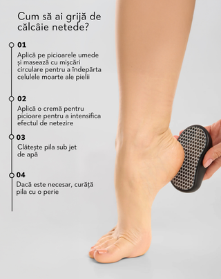 Pilă pentru călcâie din sticlă nano pentru îndepărtarea pielii îngroșate Nutridome - 3